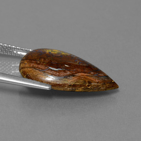 Opale Boulder Multicolore naturelle En forme de poire, 7.69 ct, Opaque