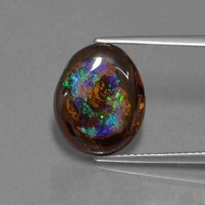 Opale Boulder Multicolore naturelle Forme fantaisie, 7.13 ct, Opaque