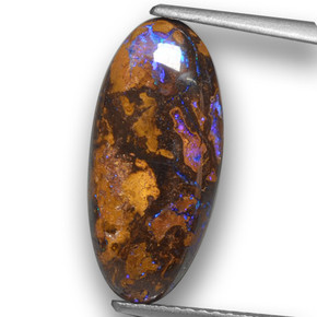 Opale Boulder Multicolore naturelle Forme fantaisie, 4.82 ct, Opaque