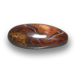 Opale boulder multicolore naturelle coupe ovale, 10,73 ct, opaque
