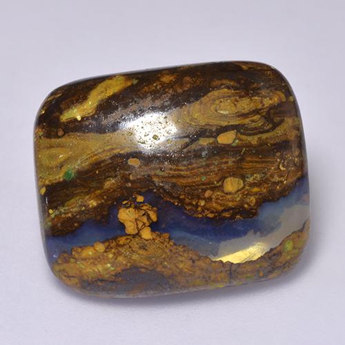 Opale Boulder Multicolore naturelle Coupe coussin, 13.32 ct, Opaque