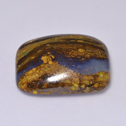 Opale Boulder Multicolore naturelle Coupe coussin, 13.32 ct, Opaque