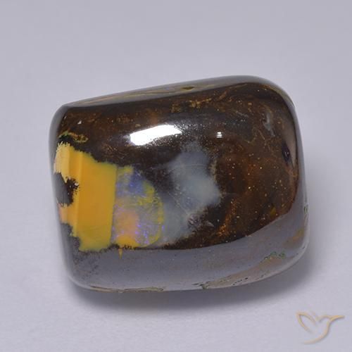 Opale Boulder Multicolore naturelle Coussin, 13.46 ct, Opaque