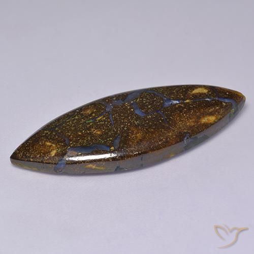 Opale Boulder Multicolore naturelle Marquise, 18.28 ct, Opaque