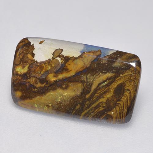 Opale boulder multicolore naturelle coupe coussin, 2,58 ct, translucide