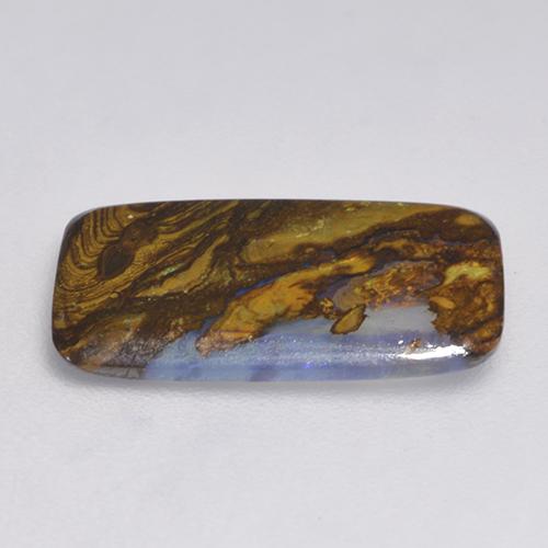 Opale boulder multicolore naturelle coupe coussin, 2,58 ct, translucide