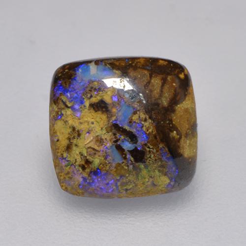 Opale boulder multicolore naturelle coupe coussin, 1,31 ct, opaque