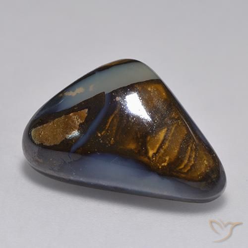13.97ct Naturel Multicolore Opale Boulder, Trillion, Translucide