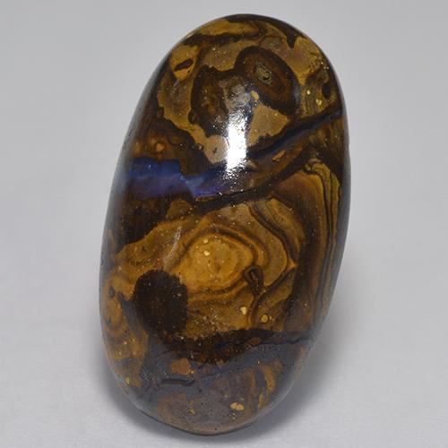 Opale boulder multicolore naturelle coupe ovale, 11,31 ct, opaque
