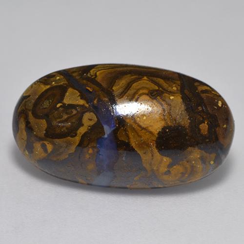 Opale boulder multicolore naturelle coupe ovale, 11,31 ct, opaque