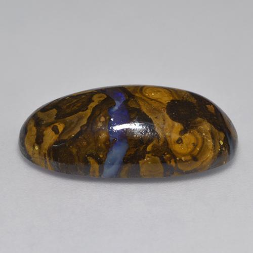 Opale boulder multicolore naturelle coupe ovale, 11,31 ct, opaque