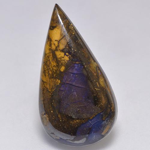 Opale Boulder Multicolore naturelle En forme de poire, 8.80 ct, Opaque