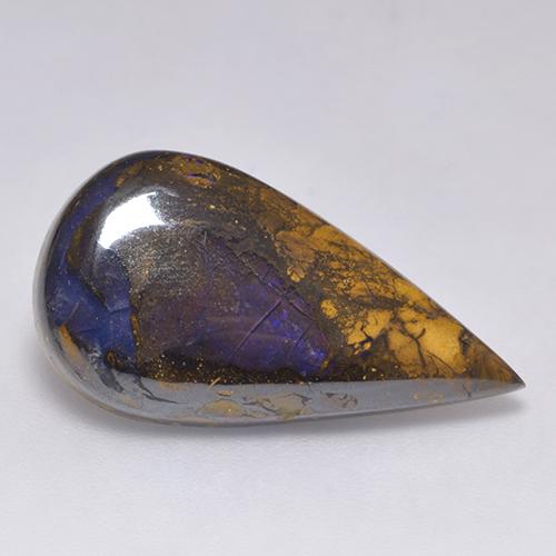 Opale Boulder Multicolore naturelle En forme de poire, 8.80 ct, Opaque