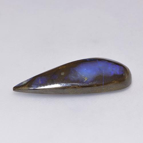 Opale Boulder Multicolore naturelle En forme de poire, 3.88 ct, Opaque