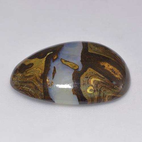 Opale boulder multicolore naturelle forme fantaisie, 18,81 ct, translucide