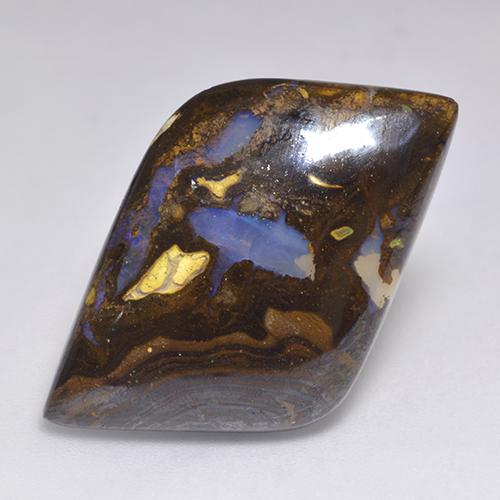 Opale Boulder Multicolore naturelle Forme fantaisie, 19.22 ct, Translucide