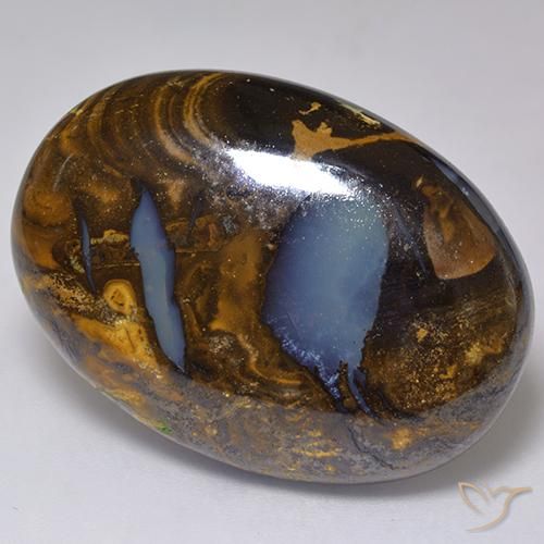 41.37ct Naturel Multicolore Opale Boulder, ovale, Opaque