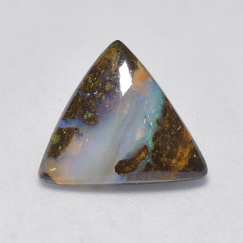 Opale Boulder Multicolore naturelle Trillion, 2.20 ct, Opaque