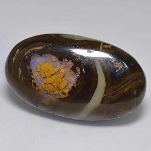 Opale boulder multicolore naturelle coupe ovale, 41,33 ct, opaque