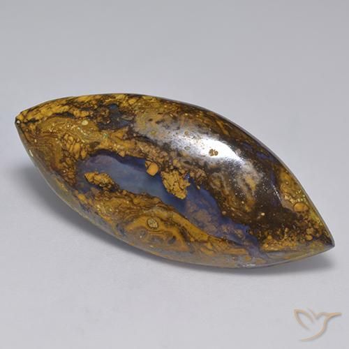 Opale Boulder Multicolore naturelle Marquise, 19.94 ct, Opaque