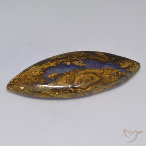 Opale Boulder Multicolore naturelle Marquise, 19.94 ct, Opaque