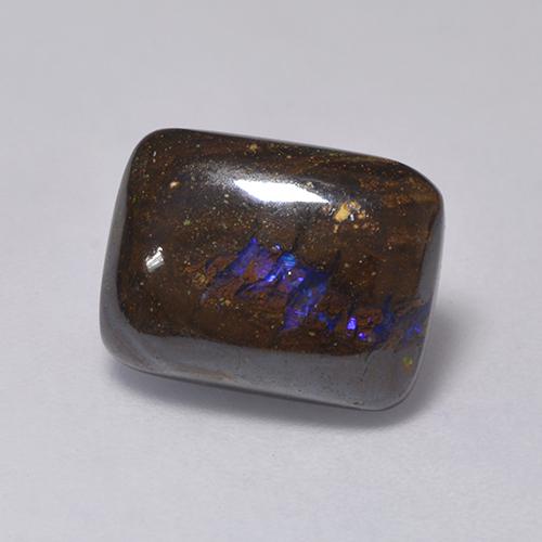 Opale Boulder Multicolore naturelle Coupe coussin, 5.27 ct, Opaque