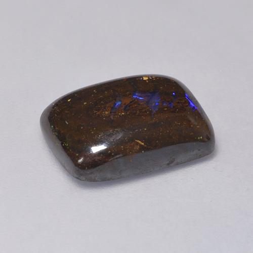 Opale Boulder Multicolore naturelle Coupe coussin, 5.27 ct, Opaque