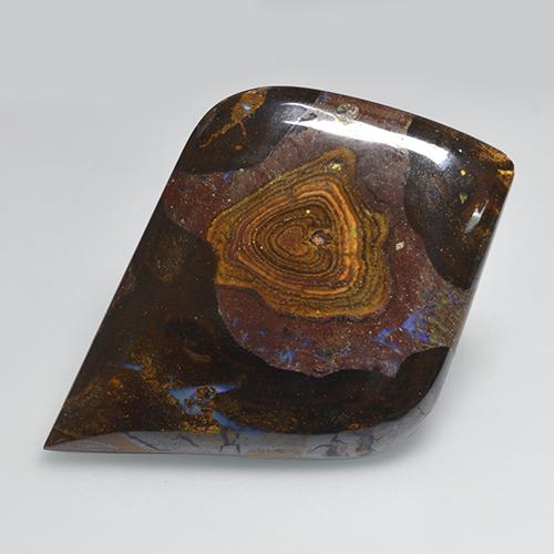 Opale boulder multicolore naturelle forme fantaisie, 39,46 ct, opaque