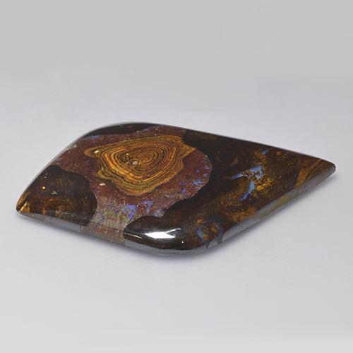 Opale boulder multicolore naturelle forme fantaisie, 39,46 ct, opaque