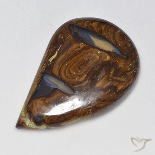 Opale boulder multicolore naturelle forme fantaisie, 33,73 ct, translucide