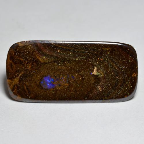 Opale Boulder Multicolore naturelle Coupe coussin, 9.48 ct, Opaque