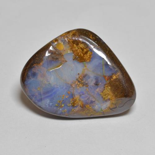Opale boulder multicolore naturelle forme fantaisie, 19,79 ct, opaque