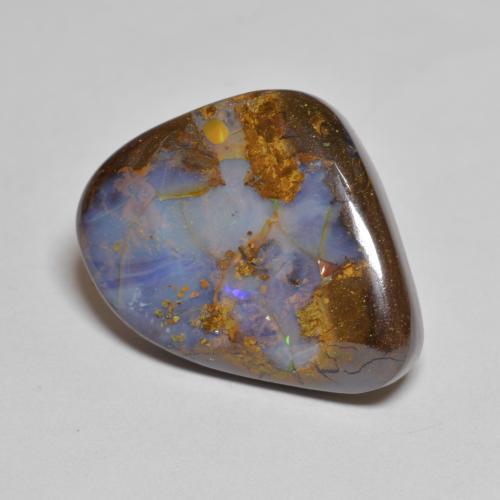 Opale boulder multicolore naturelle forme fantaisie, 19,79 ct, opaque