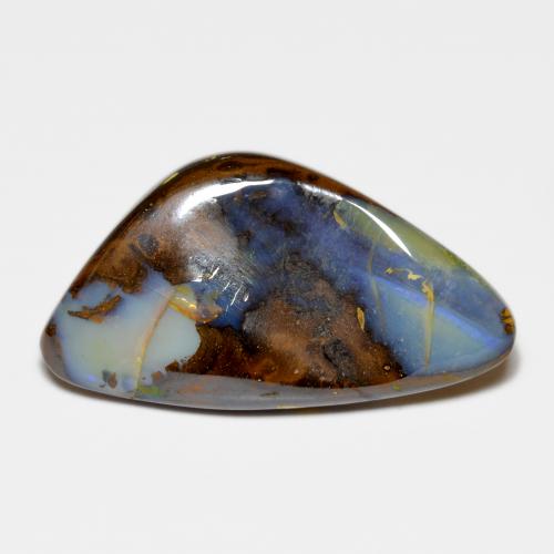 Opale boulder multicolore naturelle forme fantaisie, 30,28 ct, opaque
