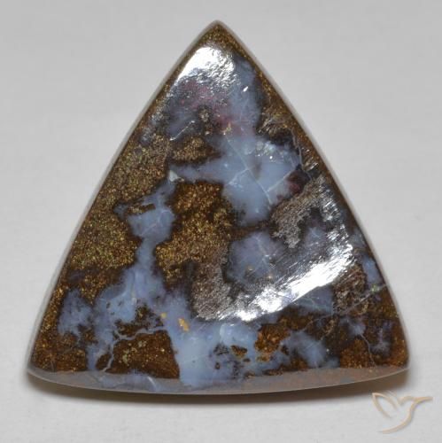 Opale Boulder Multicolore naturelle Trillion, 19.83 ct, Opaque
