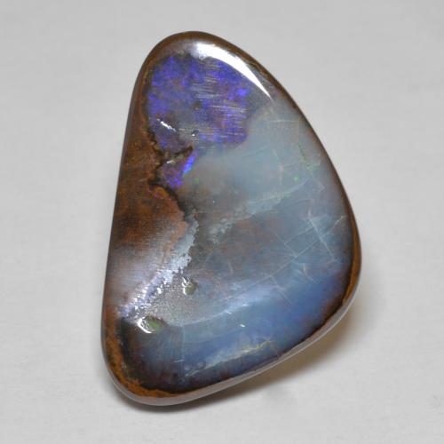 Opale boulder multicolore naturelle forme fantaisie, 12,56 ct, opaque