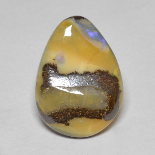 Opale Boulder Multicolore naturelle Forme fantaisie, 7.43 ct, Opaque