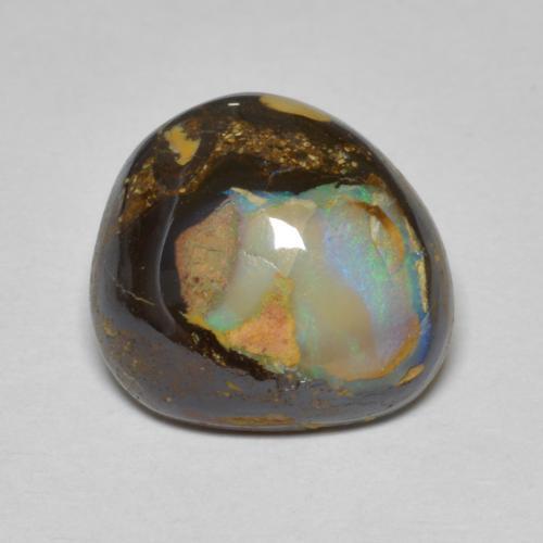Opale boulder multicolore naturelle forme fantaisie, 8,07 ct, opaque