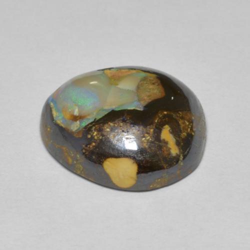 Opale boulder multicolore naturelle forme fantaisie, 8,07 ct, opaque