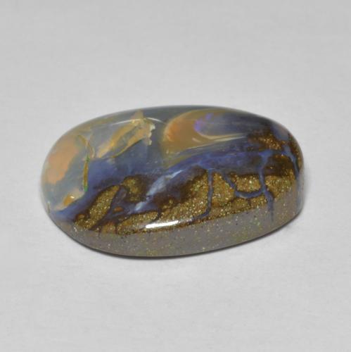 Opale Boulder Multicolore naturelle Forme fantaisie, 10.14 ct, Opaque