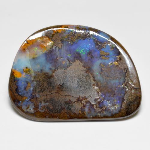 Opale boulder multicolore naturelle forme fantaisie, 49,06 ct, opaque