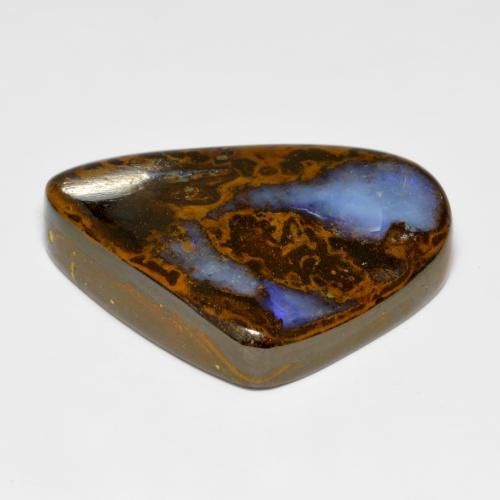 Opale boulder multicolore naturelle forme fantaisie, 67,66 ct, opaque
