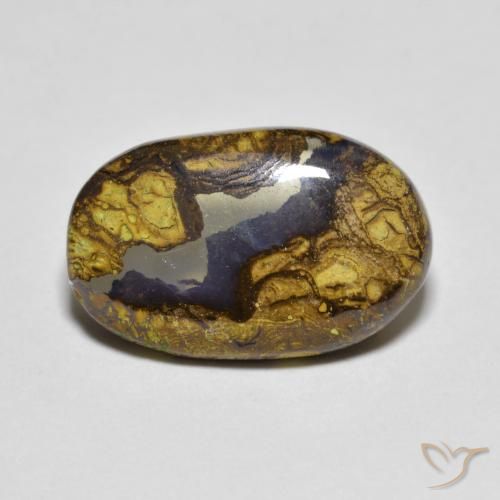 4.31ct Naturel Multicolore Opale Boulder, ovale, Translucide