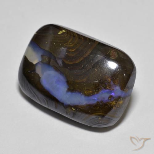 Opale Boulder Multicolore naturelle Coussin, 13.78 ct, Translucide