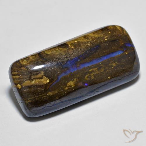 Opale Boulder Multicolore naturelle Coussin, 14.28 ct, Opaque
