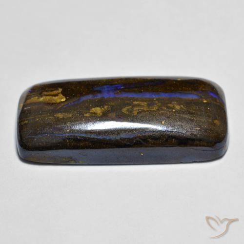Opale Boulder Multicolore naturelle Coussin, 14.28 ct, Opaque