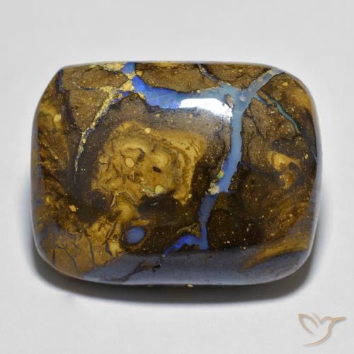 21.82ct Naturel Multicolore Opale Boulder, Coussin, Opaque