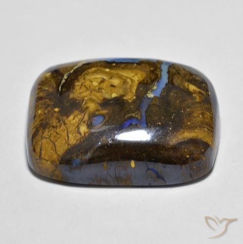 Opale Boulder Multicolore naturelle Coussin, 21.82 ct, Opaque