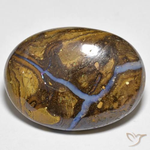 28.09ct Naturel Multicolore Opale Boulder, ovale, Opaque