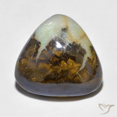 12.73ct Naturel Multicolore Opale Boulder, Trillion, Opaque